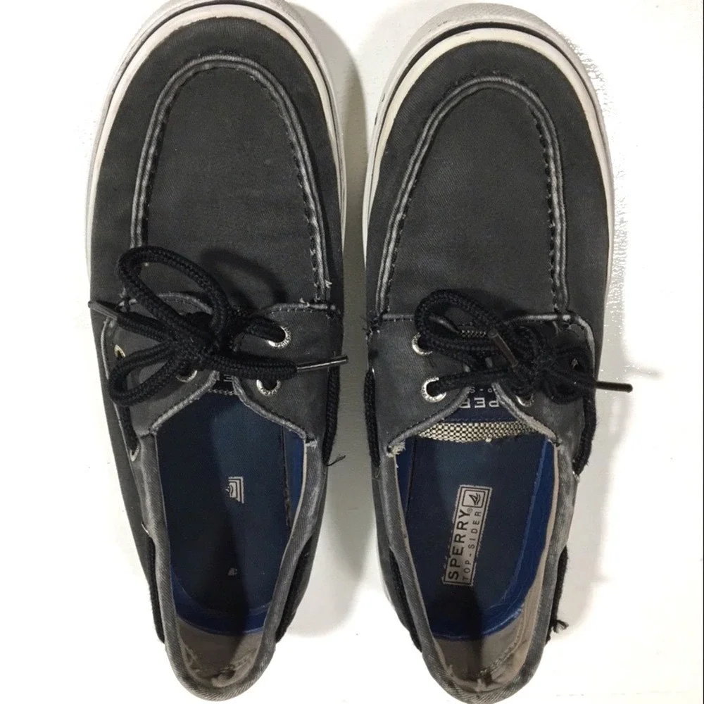 Sperry Top-Sider Bahama Canvas Boat Shoe Sneaker 8.5M‎ Black